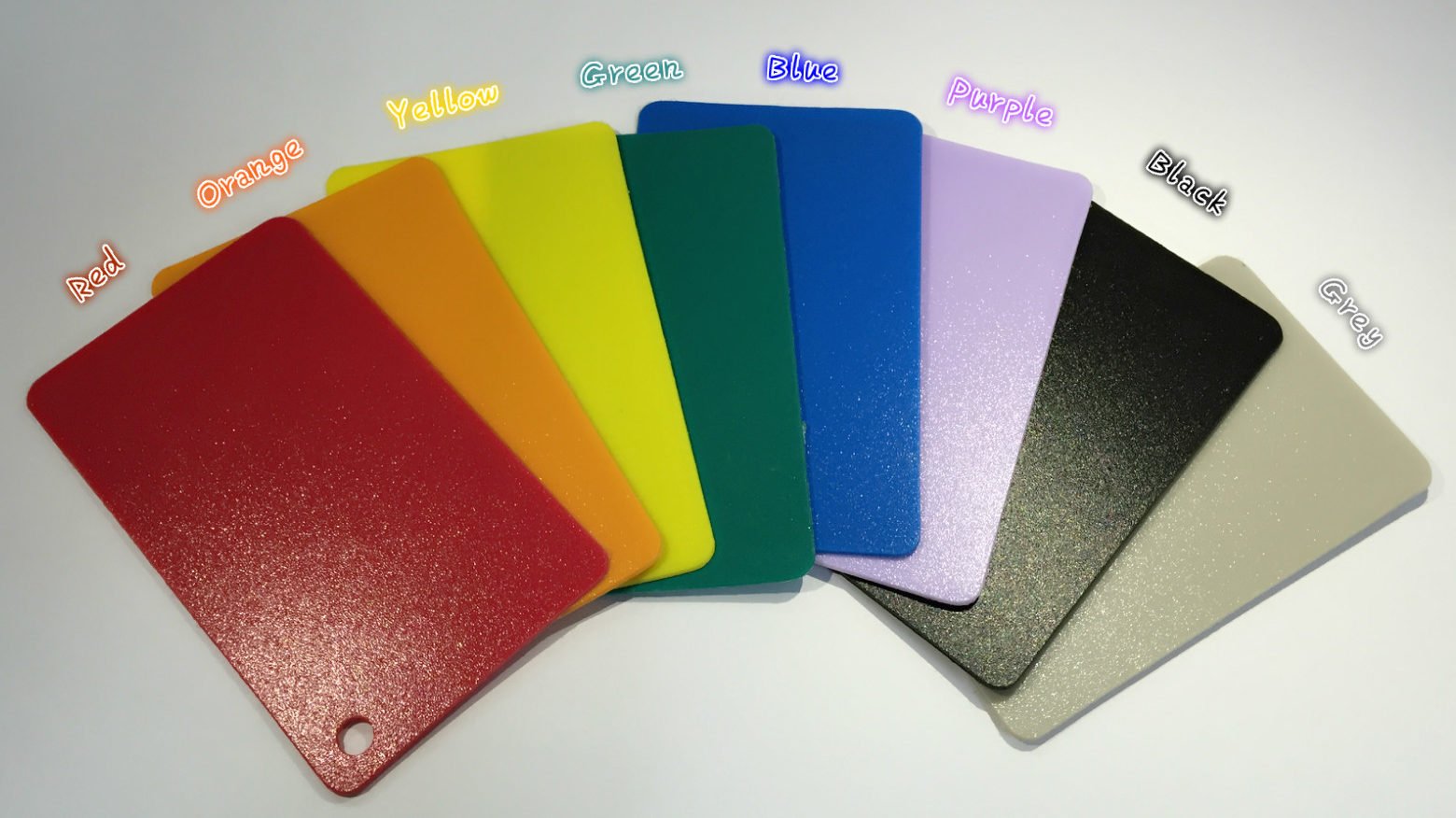 PP solid colour chart