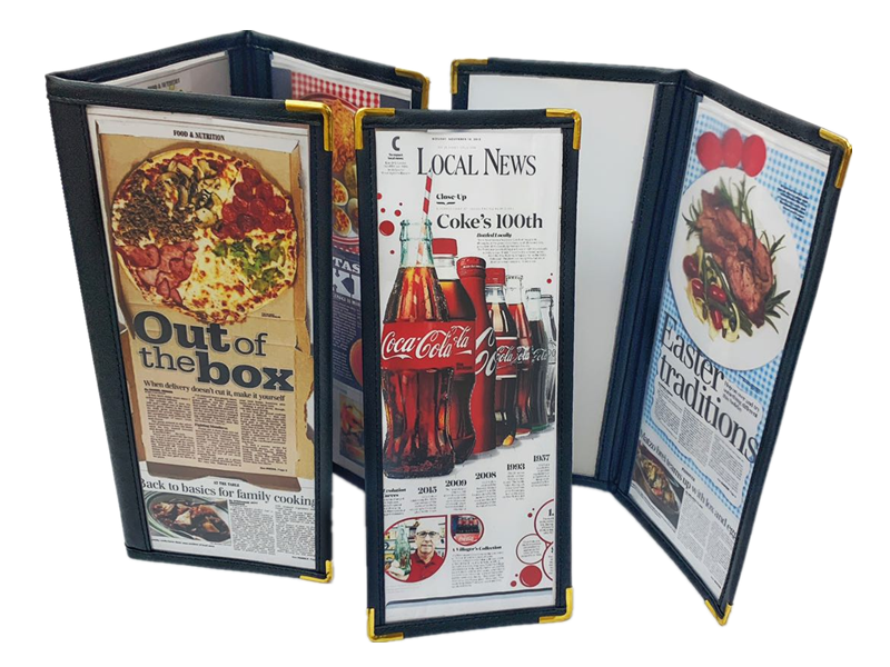 Transparent Menu Holder