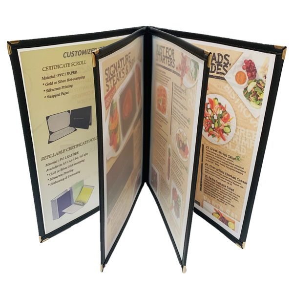 Frosted Clear Menu Holder A4 2